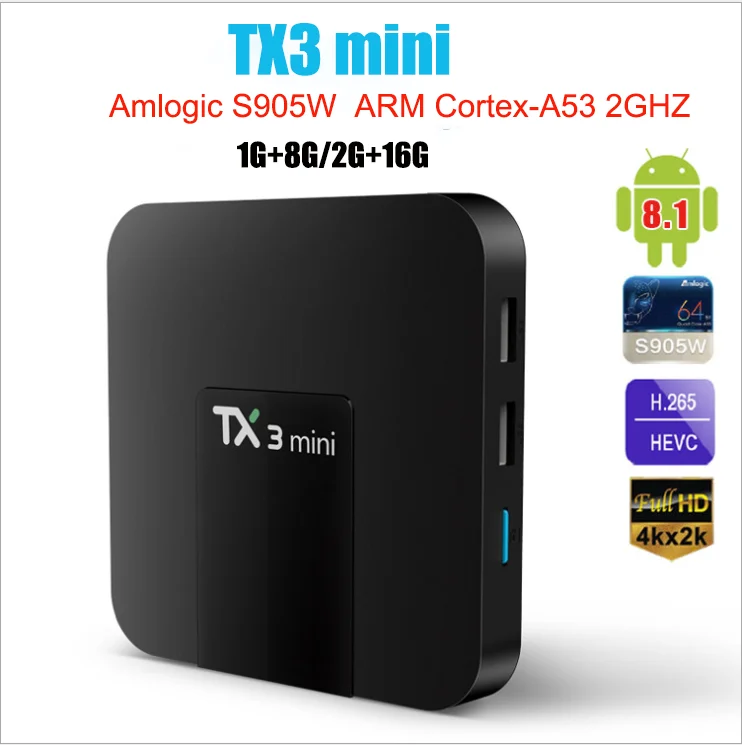 best hd antenna indoor TX3 Mini Smart TV Box Android 8.1 Amlogic S905W 1G 8G 2G 16G 4K H.265 2.4G 5G Dual wifi Set Top Box Media player PK H95 T95 outdoor antenna