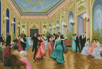 

Higher Cotton Top Quality Beautiful Lovely Counted Cross Stitch Kit Hafty Party Dancing Ball Waltz Dance Together Gathering
