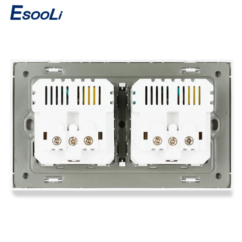 Esooli черная алюминиевая панель настенная розетка стандарта ЕС с 4 USB зарядными