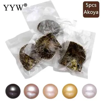 

5pcs/Bag 8-9mm Cultured Pearls Sea Mussel Jewelry Beads Mixed Colors Freshwater Cultured Pearl Beads Oyster Pearl Rice