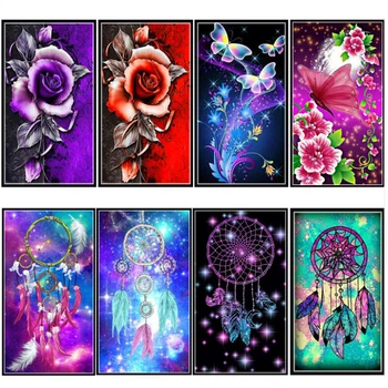 

Popular Diy 5D Diamond Embroidery Flower 5d Diamond Mosaic Butterfly Diamond Painting Daimond-painting Gift To Family Sticker