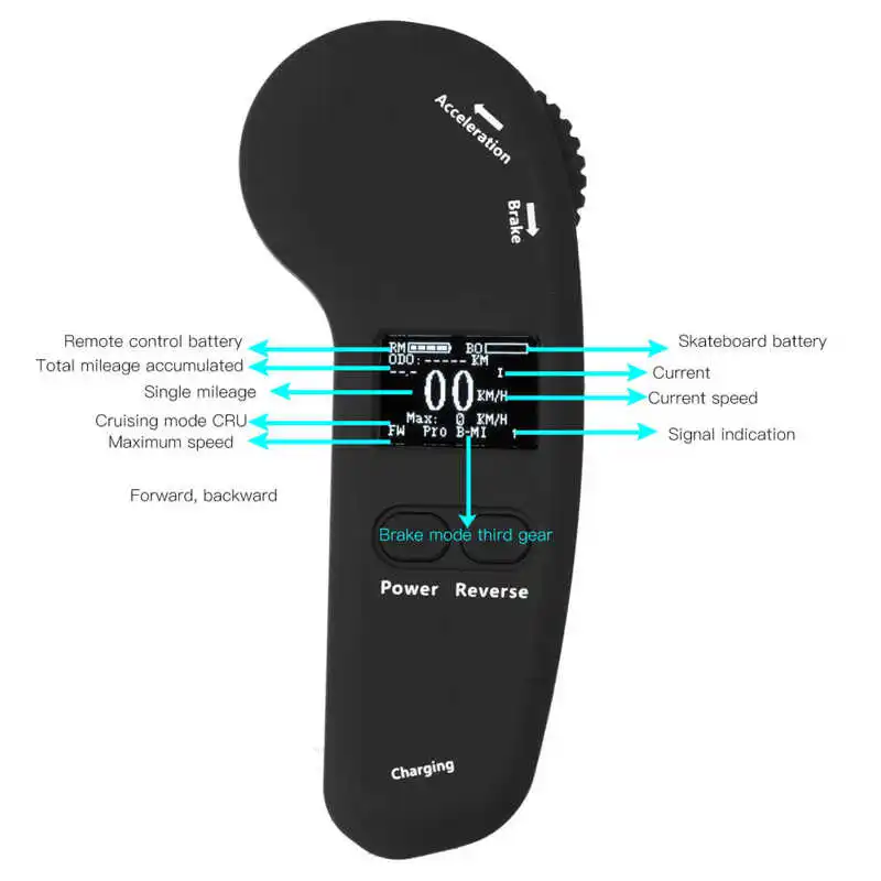 Electric Controller Wireless LED Display Remote Control Cruising Function Single Dual Drive Accessory Electric Scooter Accessories