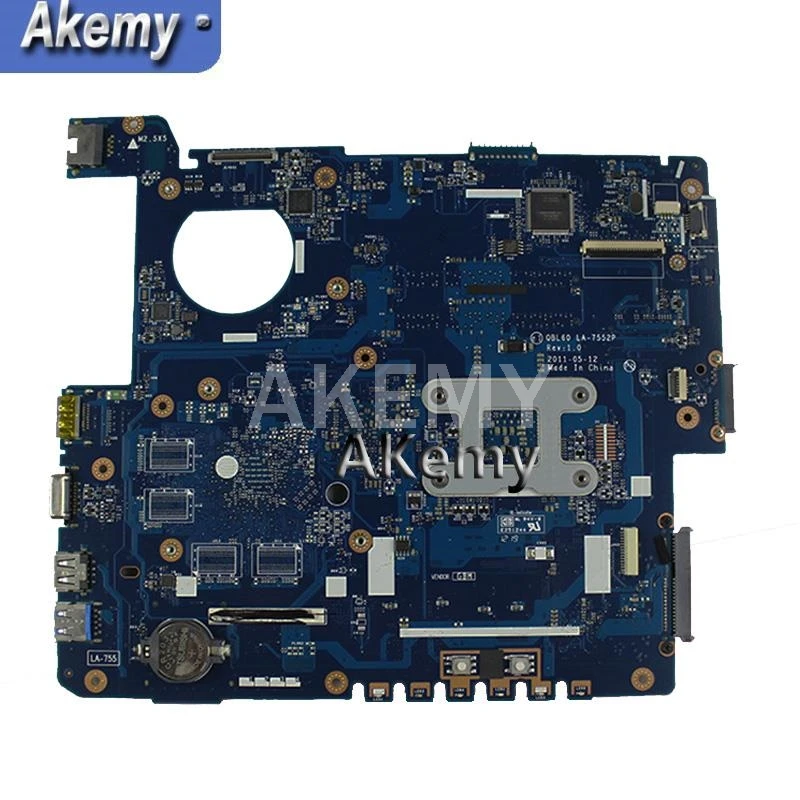 Akemy K53Z Laptop motherboard For Asus K53TA K53TK K53T K53 K53Z Test original mainboard LA-7552P REV:1.0