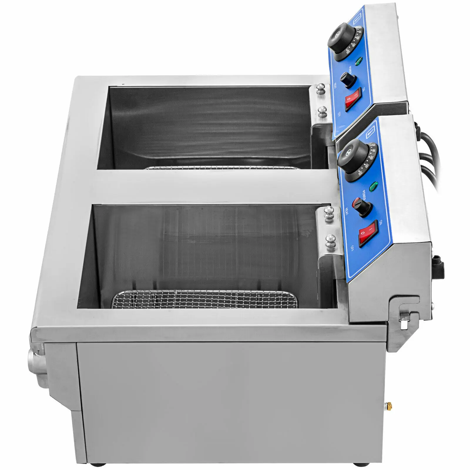 6000W 20L Electric Deep Fryer French Fry Commercial Countertop Stainless Steel 