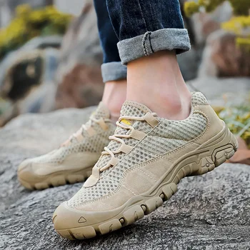 

Merkmak 2020 New Summer Men Shoes Fashion Lace-up Outdoor Casual Shoes Breathable Light Mesh Sneakers Male Walking Footwear