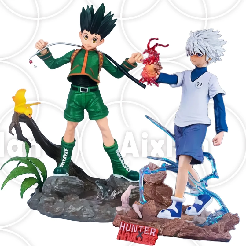 28cm Anime Hunter X Hunter Figure Gon Freecss Pvc Action Figure Gon Freecss Killua Zoldyck Figurine Model Doll Toys Action Figures Aliexpress