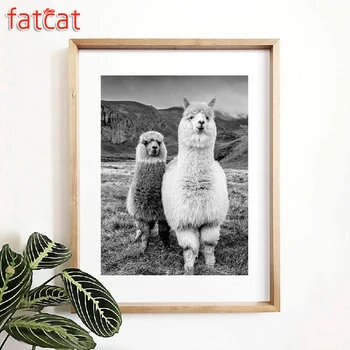 

FATCAT 5d DIY Diamond Painting Animal Alpaca Diamond Embroidery Cross Stitch kit Mosaic Sale Needlework Home Decor AE1138