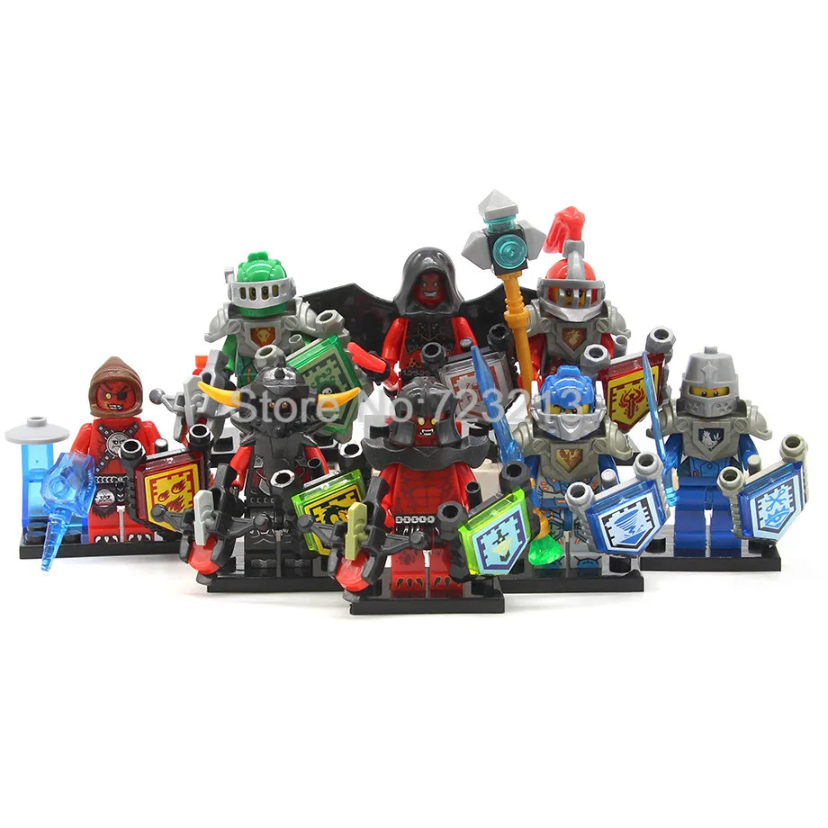 Одна совместимых Nexoed Knights замок фигурка воинов мультфильм строительные блоки наборы модели Кирпичи игрушки для детей