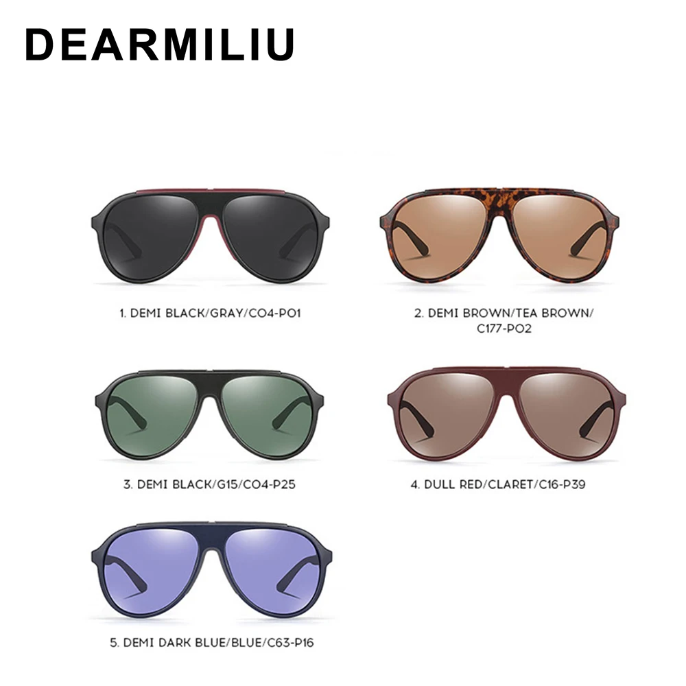 DEARMILIU, новинка, унисекс, поляризационные солнцезащитные очки для мужчин и женщин, уличные, Ретро стиль, солнцезащитные очки, модные, негабаритные, oculos de sol 3308