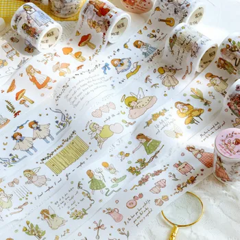 

Cute Cartoon Alice In Wonderland Washi Tapes Side Wide Masking Tape 50mm*5m Free Shipping