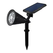 Светодиодный точечный светильник на солнечных батареях 6000-7000K перезаряжаемый ландшафтный светильник s водонепроницаемый настенный светильник безопасности для патио лужайки