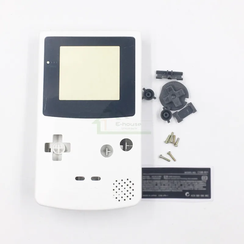 Белый цвет сменный корпус чехол для gameboy цветная игровая консоль для GBC дом с кнопками