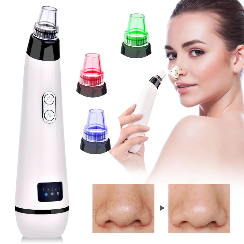 Vacuum Blackhead Removal Beauty Machine Comedo Acne Pimple Black Heads Suction Electric Facial Deep Cleaning Home SPA Skin Care