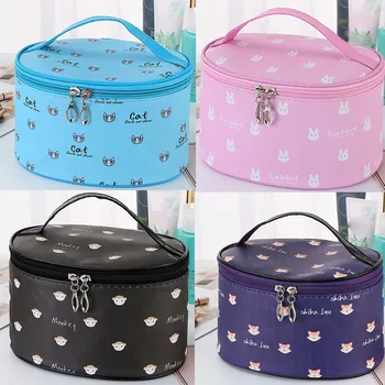 

Fashion Women's Cosmetic Bag Zipper Solid Color Simple Large Capacity Oxford Cloth Storage Bag Cosmetic Bag Need Makeup Bag