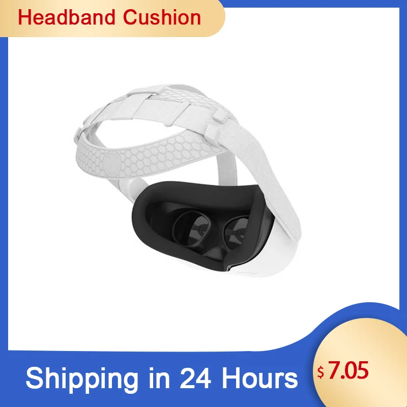 Cojín de goma suave para auriculares, almohadilla para auriculares VR, cinta para la cabeza, reducción de presión, accesorios para Oculus Quest 2 Vr