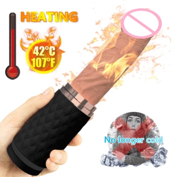 Automatic Heated Vibrator Sex Toys G-Spot Pussy Pump Retractable Dildo for Women Suction Cup Penis Remote Control Sex Machine