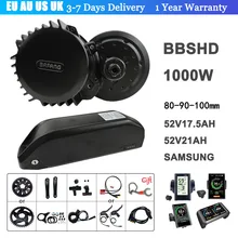 BAFANG – Kit de motorisation de vélo électrique 52V, 1000W, modèle BBSHD BBS03, BBS03, moteur à entraînement central dans le pédalier, 100mm, C965, C18, 850C, 750C, 46T, 42T