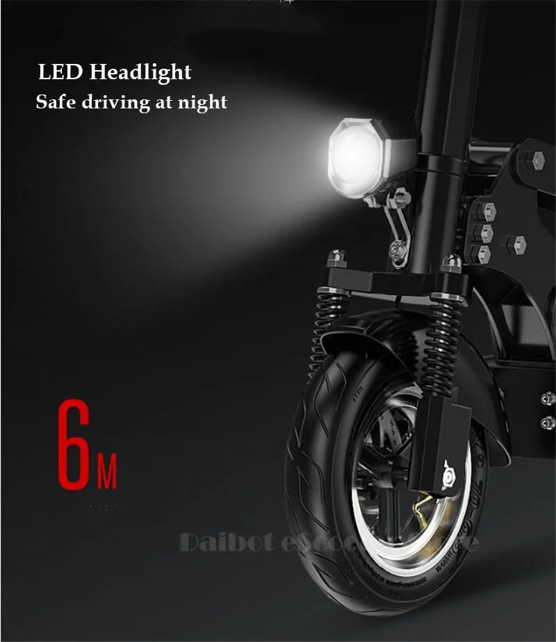 Daibot Adult Electric Scooter 2 Wheel Electric Scooters 500W 48V Four Suspension Folding Electric Bike For Kids With Two Seat    (14)
