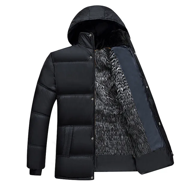 Новая модная мужская зимняя куртка, пальто с капюшоном, теплое мужское зимнее пальто, повседневное тонкое Мужское пальто - Цвет: E