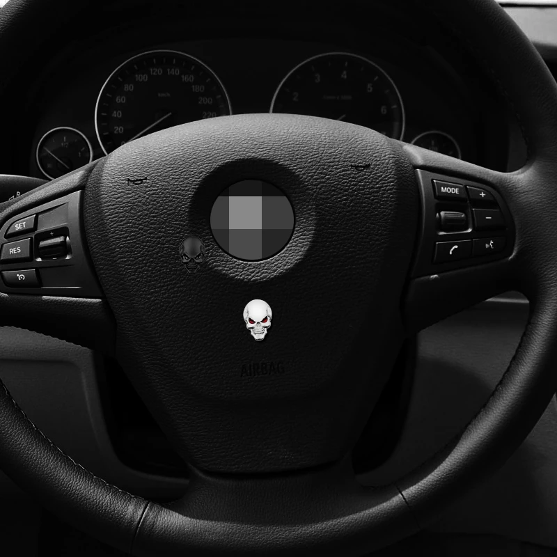 1 шт. 3D Череп цинковый сплав Металлическая Автомобильная наклейка для автомобиля мотоцикла volkswagen Логотип эмблема череп значок автомобиля Стайлинг стикер s