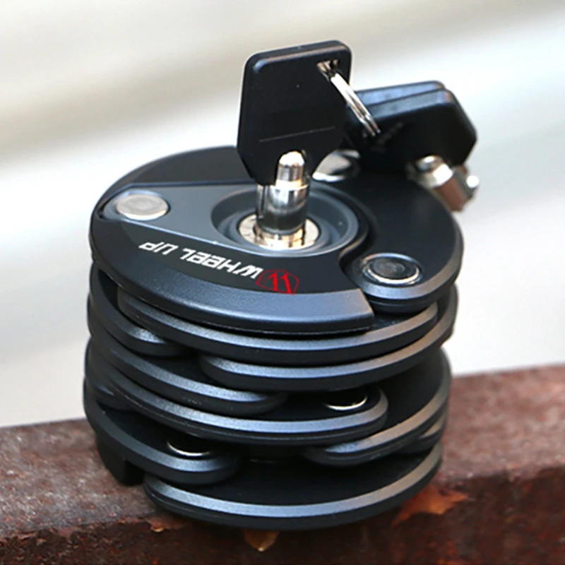 Bicycle Lock Foldable Bike Lock With 3 Keys Hamburg-Lock Alloy Anti-Theft Strong Security Cycling Mount Bracket Chain Bike Locks