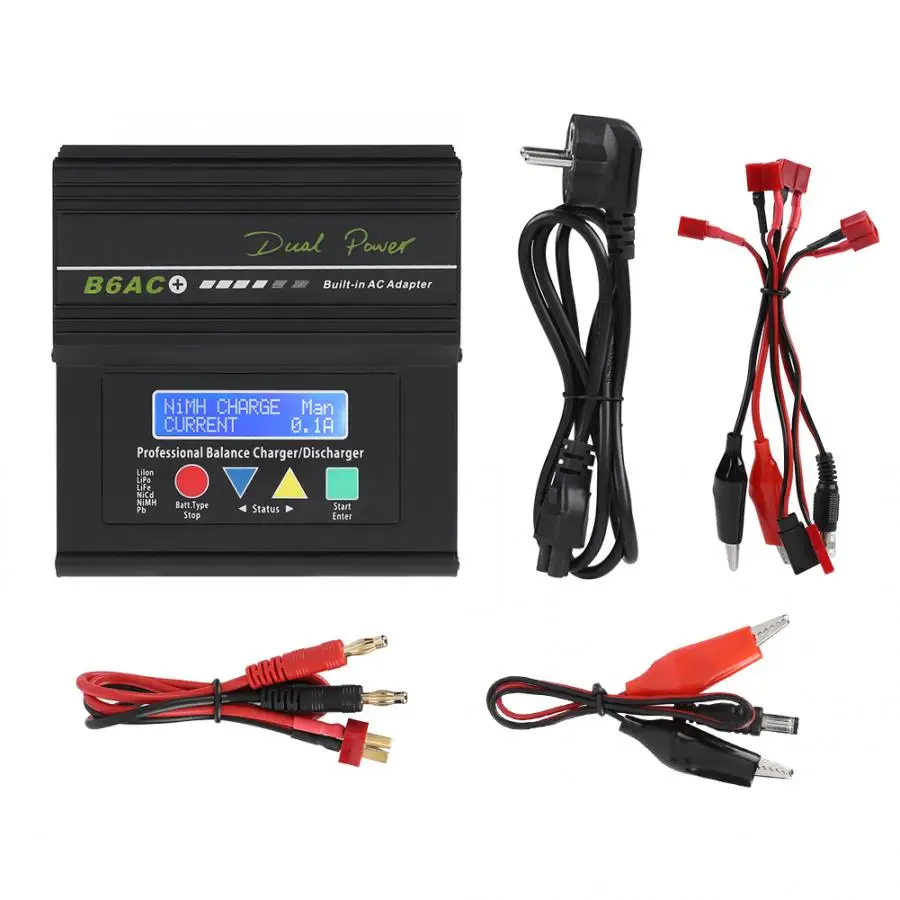 

IMAX B6AC 80W Battery Charger LiPo LiFe Li-Ion NiCd NiMh Battery Lipro RC Balance Charger Digital Power Adapter EU Plug 220V 80W