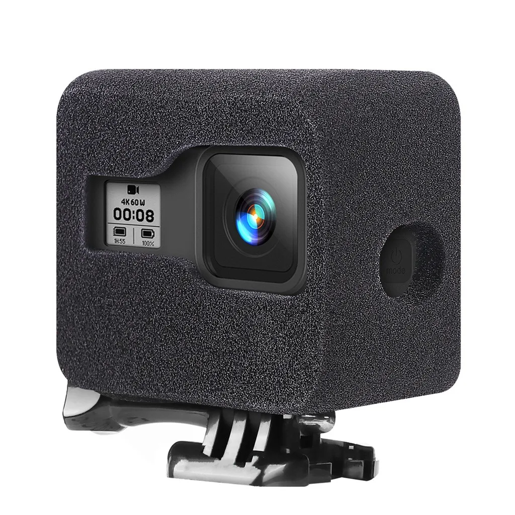 Чехол с шумоподавлением на ветровое стекло Крышка корпуса для GoPro Hero 8 черные