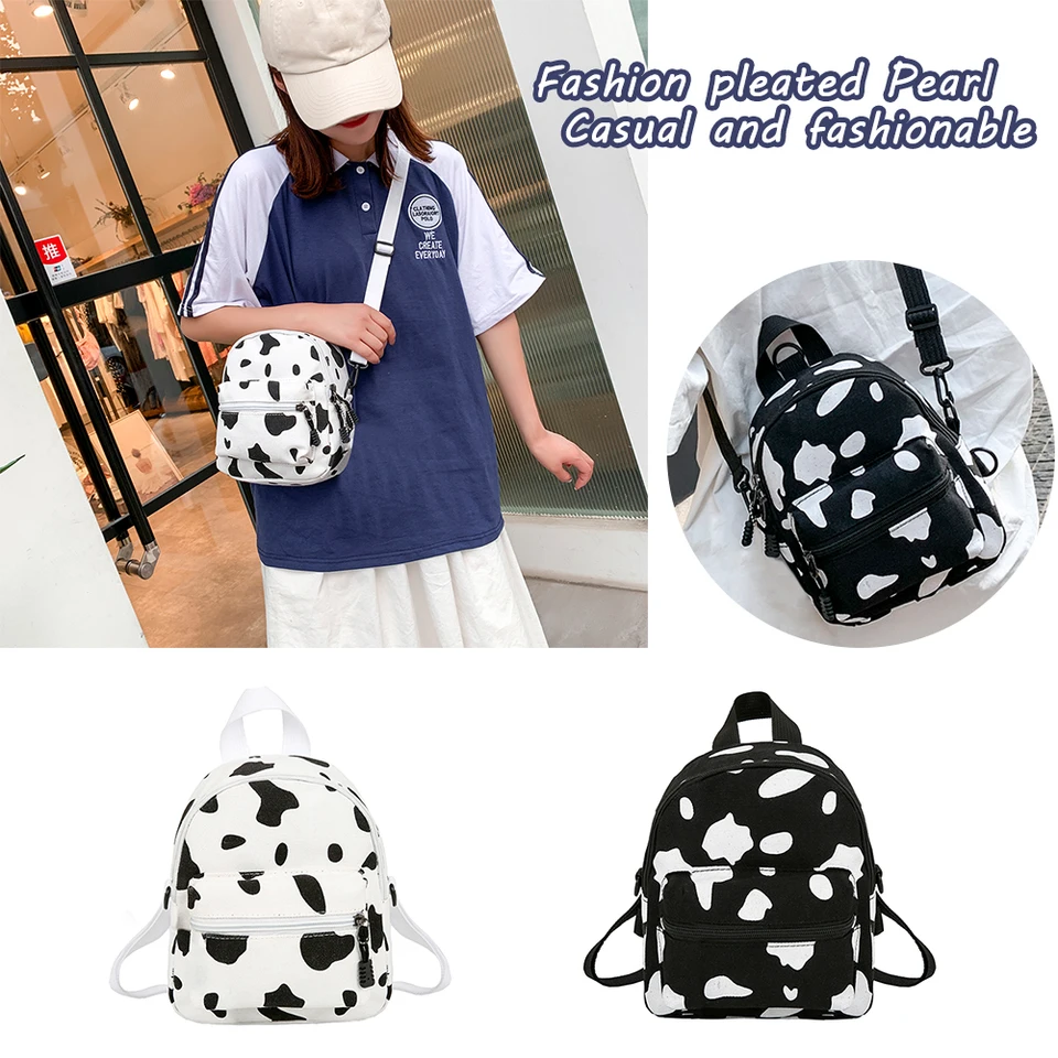 cow print backpack