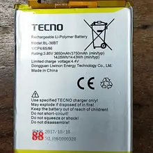 Высококачественный 3750mAh BL-36BT аккумулятор для мобильного телефона TECNO BL-36BT
