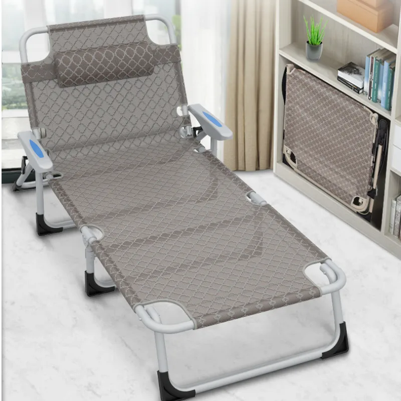 

Folding sheets people home lunch bed simple recliner office portable nap marching bed multi-function