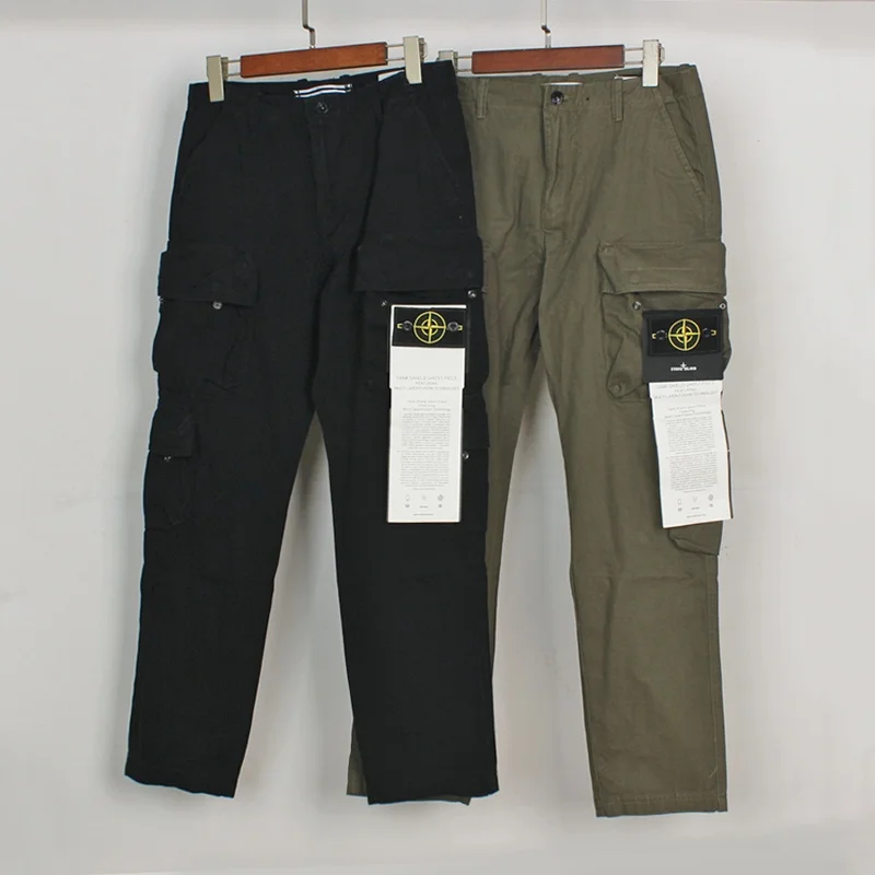 

2021 New Stone Four Bags of Washing Function Island Side Standard Casual Overalls
