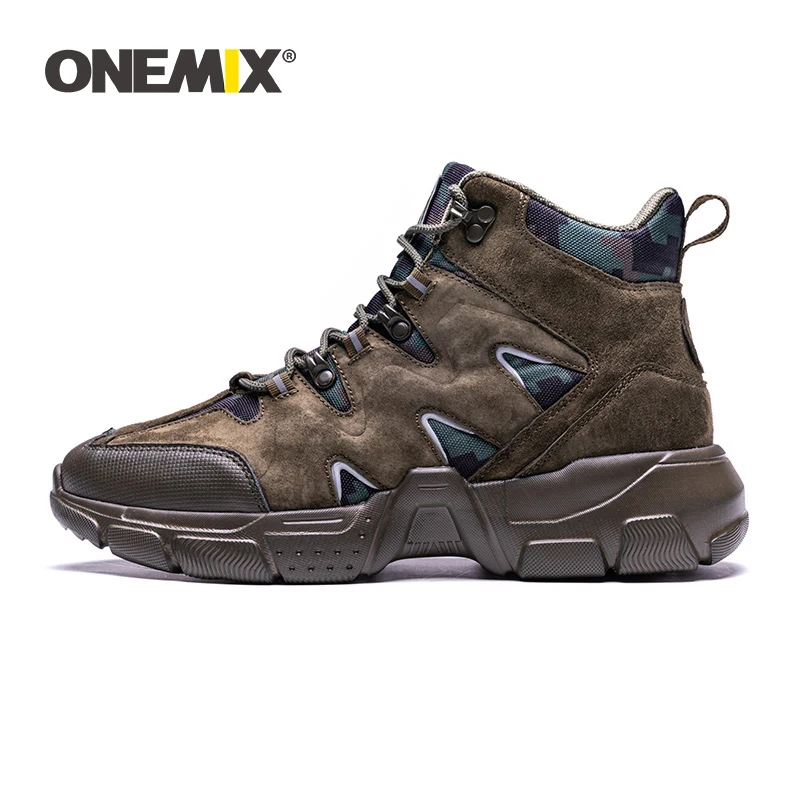 Hiking-Shoes ONEMIX Tactical-Boots Military Waterproof Lightweight High-Top Fishing Outdoor-Climbing
