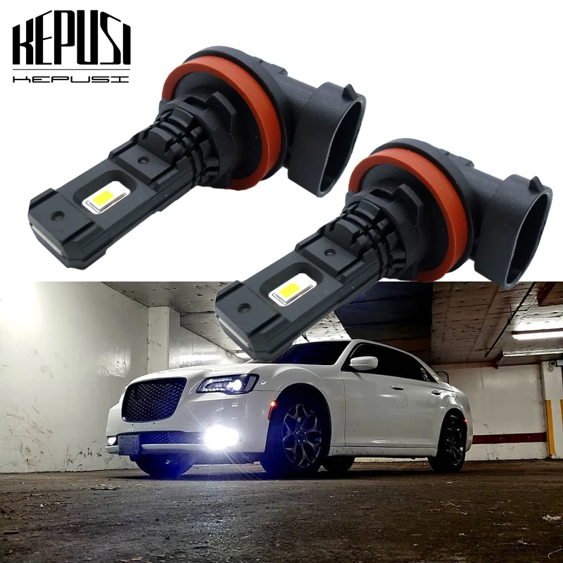 

2pcs H8 H11 LED Light Bulb Car Fog Lights Auto Lamp Running Lamp DRL 12V 24V White 6000K Auto Led H11 Bulb