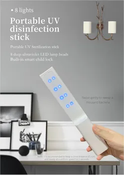 

Ultraviolet Handheld Disinfection Light Portable Led UV sterilization lamp UVA + UVC dual chip lamp beads for face masks