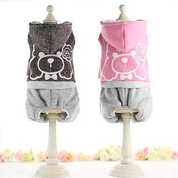 

Cute Animal Dog Jumpsuit Winter Warm Fleece Small Dog Cat Coat Jacket Chihuahua Shirt Hoodie Clothes For Pitbull