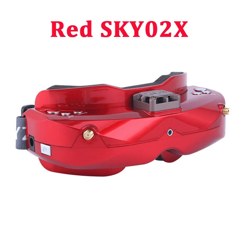 Red SKY02X Skyzone SKY03O O светодиодный/SKY03S/SKY02C/SKY02X 5,8 ГГц 48CH разнообразие FPV очки для радиоуправляемого дрона Accs OSD DVR HDMI и головной вентилятор светодиодный - Цвет: Red SKY02X