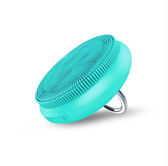 Электрическая Очищающая щетка для лица, силиконовая вибрация, мини очищающее средство, глубокое очищение пор, массаж кожи, щетка для лица, дропшиппинг - Цвет: blue