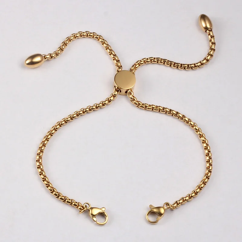 URSJEWELRY(16,2 см) 2,5 мм 316L нержавеющая сталь квадратный браслет Rolo цепь для живое очарование медальон