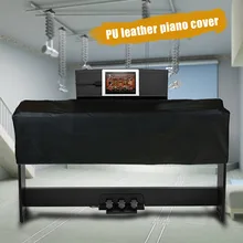 88 чехол для пианино Пылезащитный Водонепроницаемый практичный домашний защитный чехол из искусственной кожи на молнии с узором в клетку легко наносить нескользящий