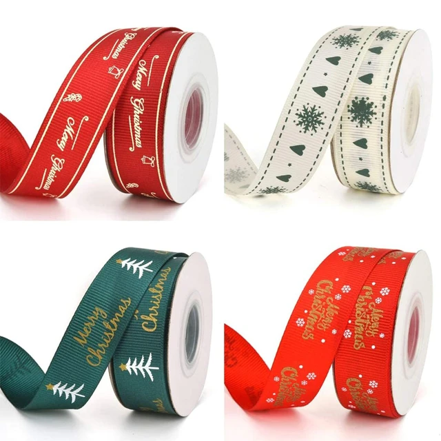 5/8 Inch Wide Christmas Ribbon Grosgrain Ribbon Red Green Gift Ribbon for  Gift Wrapping DIY Hair Bows Crafts Christmas Ornaments - AliExpress