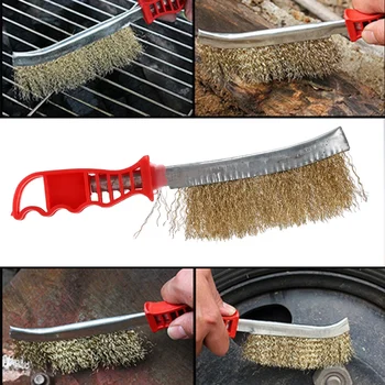 

Wire brush metal rust remover multipurpose cleaning brush