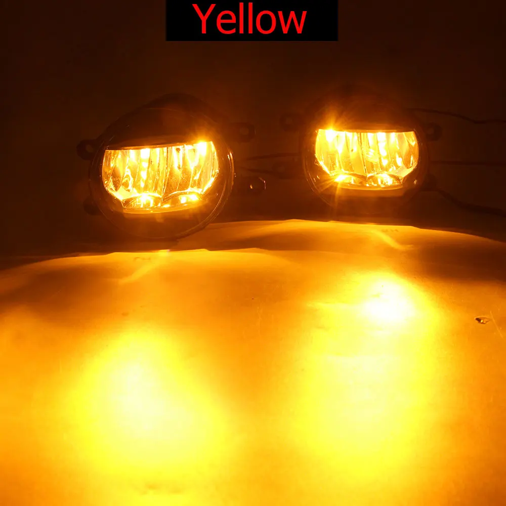Yellow Cawanerl Противотуманные фары Дневные Фары Светильник Комплект 4000LM H11 Светодиодный дневной светильник белый 12V для Toyota Urban Cruiser 2009 2010 2011 2012 2013 - Цвет: Yellow