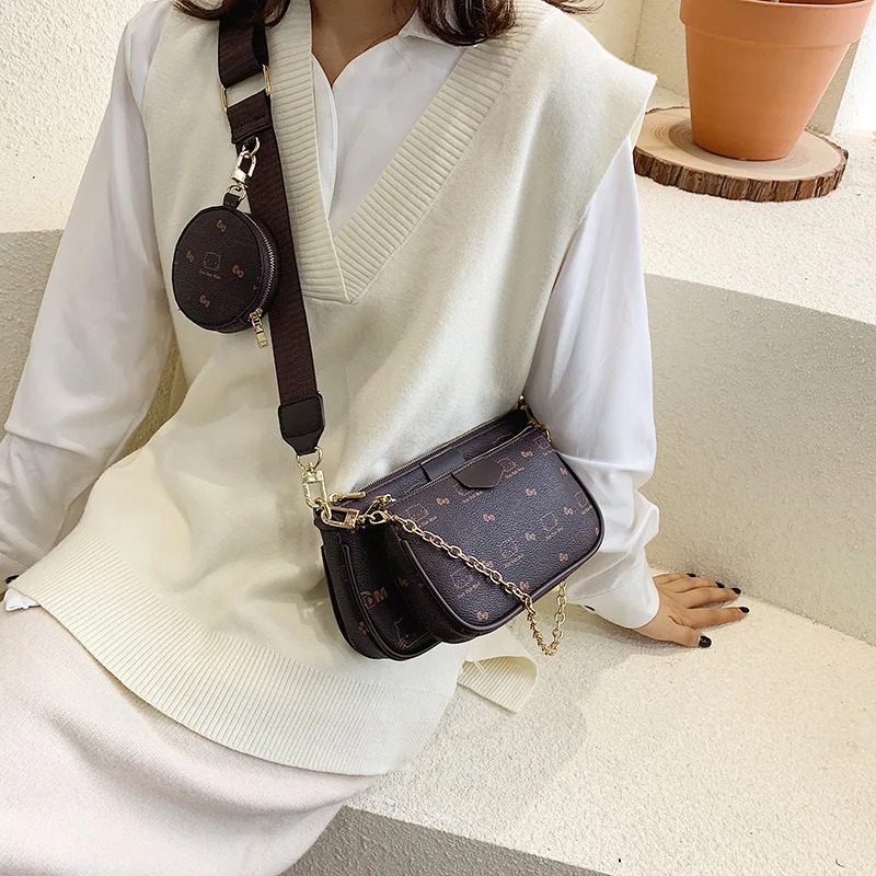 

2019 Autumn And Winter WOMEN'S Bag Cool Printed Selenodont Bag Deconstructable Large Small Mini round Bag Pendant