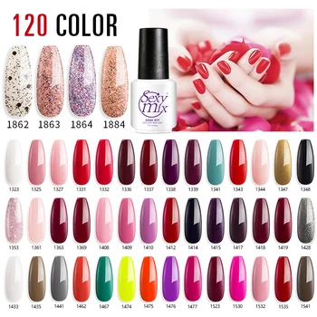 

Sexy Mix 126 Colors Nail Gel Varnishes 7ML French Manicure Hybrid Lacquer Hot Sale Gel Paint for Nails Soak off Nail Gel Polish