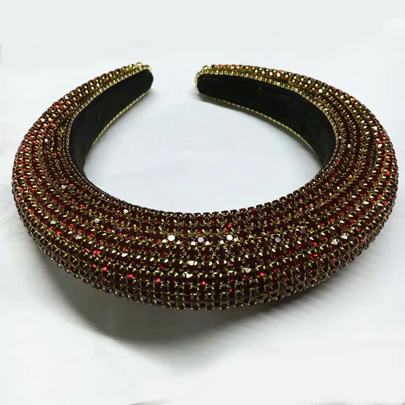 Стразы на заказ, ободок для волос ручной работы, корона, роскошный цвет, кристалл, золото, повязка на голову, свадебные украшения для волос, аксессуары, тиара de noiva