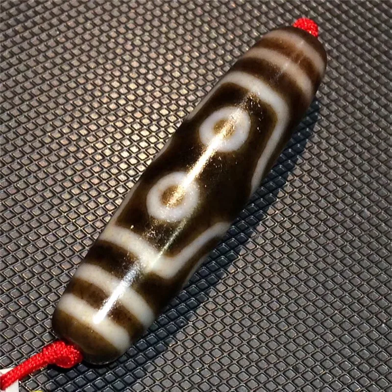 190810-1 Cinnabar 7 глаза бусины дзи 12 мм* 49 мм полный cinnabar точки большой мудростью Тотем амулеты талисман сокровище тонкие бусины
