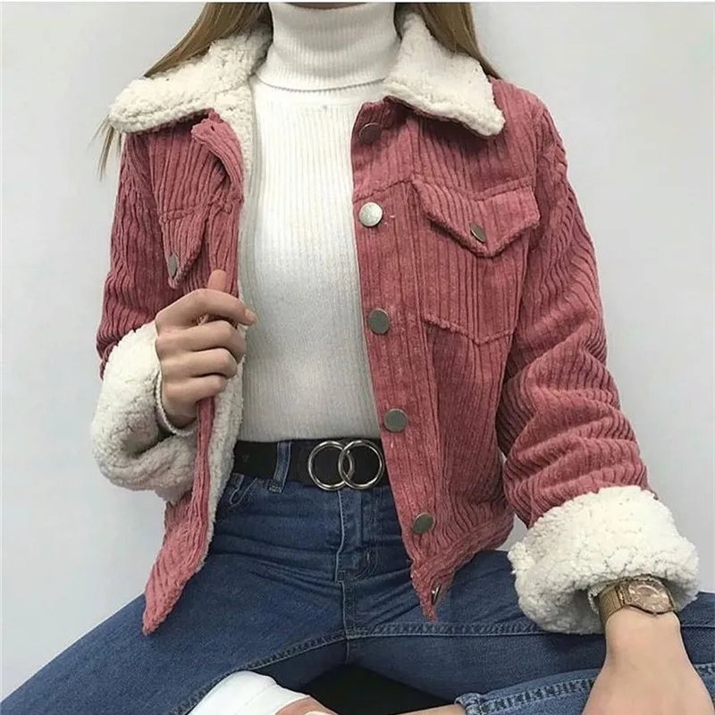 

Women Colorful 2019 Lambswool Tops Hooded Rainbow Jacket Autumn Winter Outfit Short Cropped Outfit Sweatwear Windbreaker Hoodies