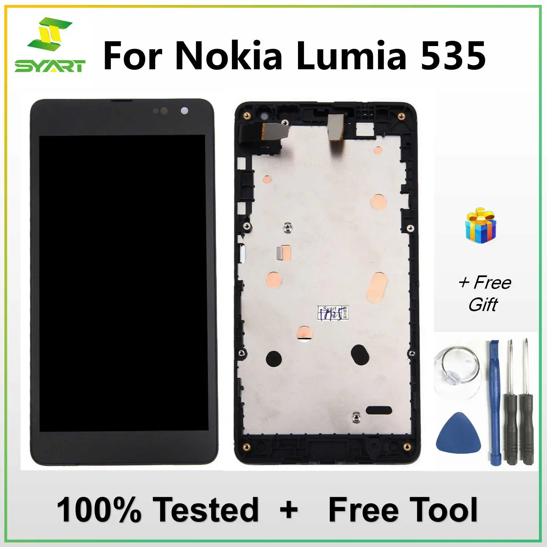 Pаспродажа Для Nokia Lumia 535 ЖК дисплей кодирующий преобразователь сенсорного экрана в сборе с рамкой запасные части для N535 RM 1090 версия 2S 2C font b lcd b font s