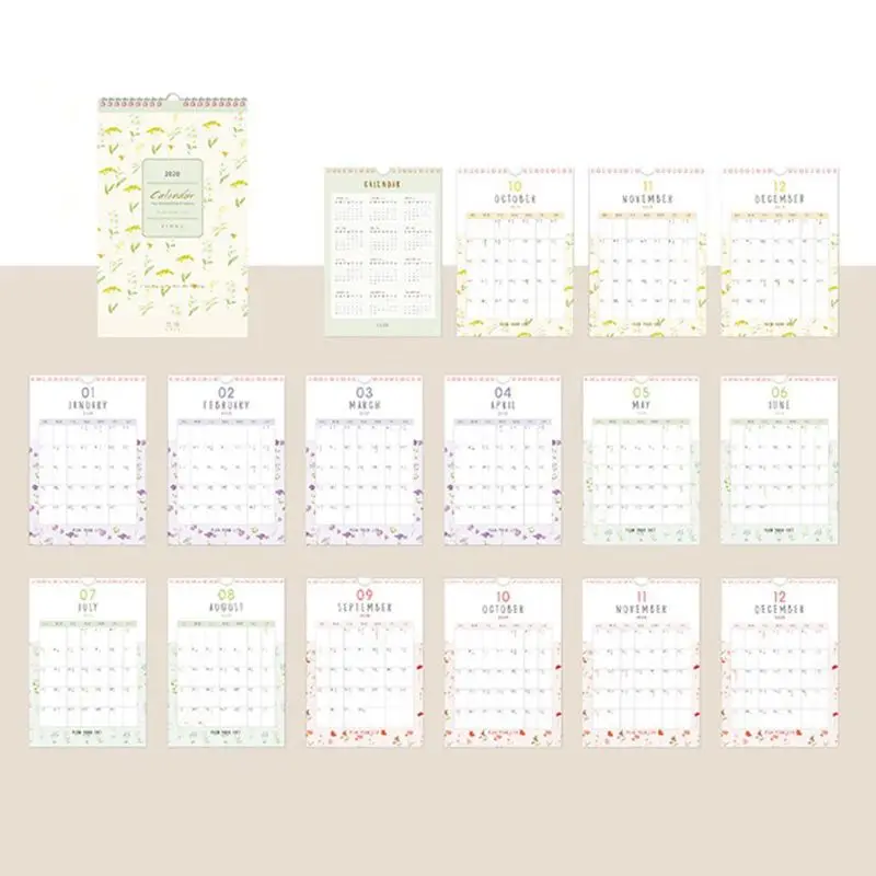 Свежий настенный бумажный календарь Памятка ежедневный расписание планировщик Годовая программа QX2B