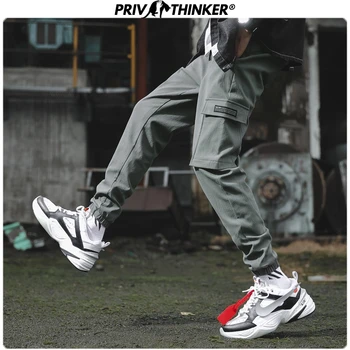 

Privathinker Men Hip Hop Pockets 2020 Ankle-length Pants Mens Casual Safri Style Joggers Male Korean Summer Harem Pants Oversize